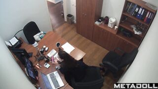 Russian secretary gives her boss a blowjob