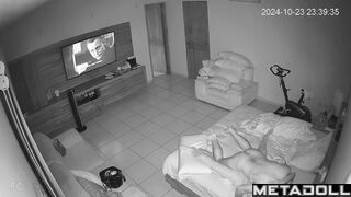 Mature Latin couple has routine sex