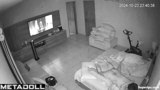 Mature Latin couple has routine sex