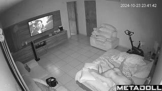 Mature Latin couple has routine sex