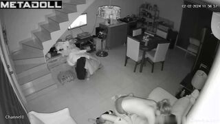 Gorgeous blonde girl gets fucked on the couch