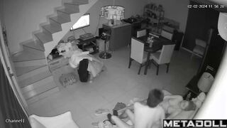 Gorgeous blonde girl gets fucked on the couch