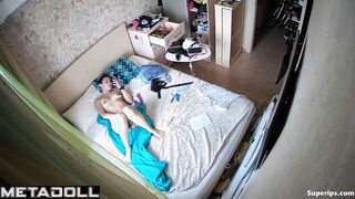 Ukrainian girl masturbates while watching porn