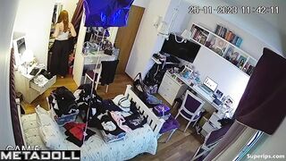 German redhead girl naked in her room