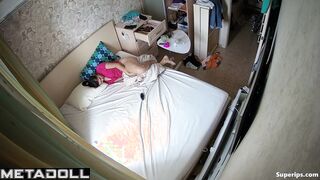 Ukrainian college girl penetrates with a dildo