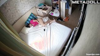 Ukrainian college girl penetrates with a dildo