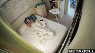 Ukrainian girl masturbates out of boredom