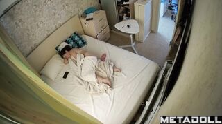 Ukrainian girl masturbates out of boredom