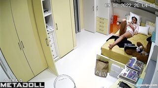 Teenage Arab girl watches porn on her iPhone