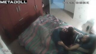 My girlfriend's parents fuck on their bed hard hidden cam