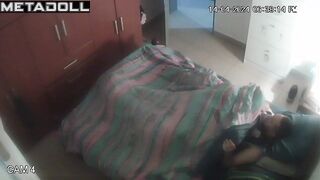 My girlfriend's parents fuck on their bed hard hidden cam