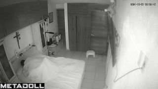 Naughty Spanish brunette mother sex in the living room hidden cam