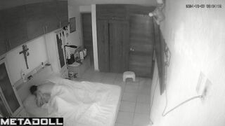 Naughty Spanish brunette mother sex in the living room hidden cam