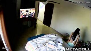 Naughty naked British brunette woman fingers her pussy while fantasizing about fisting porn