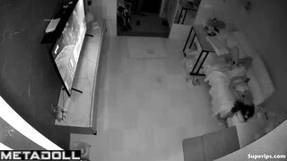Korean college girl naked watching TV