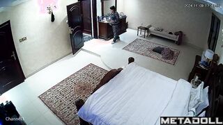 Busty Arab woman gets her pussy waxed