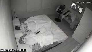 Naughty naked blonde step-mom fingers in her bed leaked video