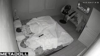 Naughty naked blonde step-mom fingers in her bed leaked video