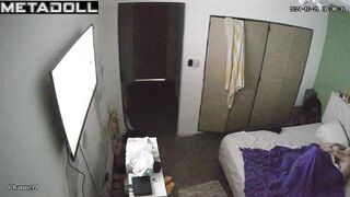 Old Spanish blonde mature mom fucks a young guy spy cam record