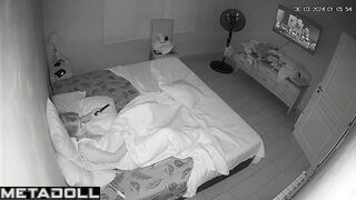 Perverse blonde mother is masturbating in her bed leaked video