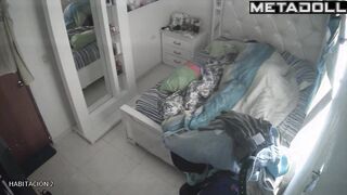 Sweet British brunette mother rides her boyfriend live