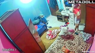 Poor teenage girl naked in her room