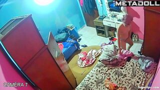 Poor teenage girl naked in her room