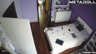 French girl puts on a sexy bikini