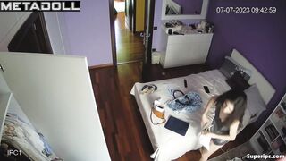 French girl puts on a sexy bikini