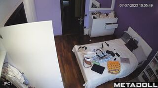 French girl puts on a sexy bikini