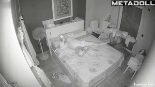 Busty European woman masturbates on her bed