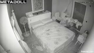 Busty European woman masturbates on her bed