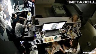 Korean coworkers fuck in the office