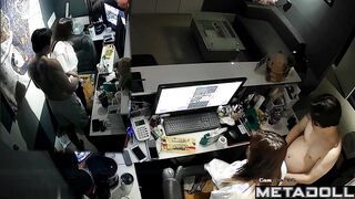 Korean coworkers fuck in the office