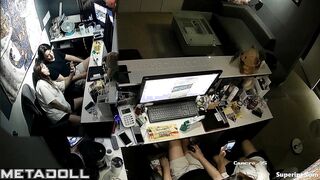 Korean coworkers fuck in the office