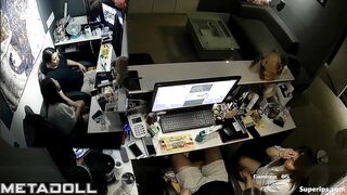 Korean coworkers fuck in the office