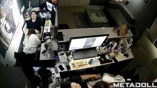 Korean coworkers fuck in the office