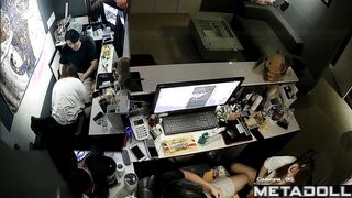 Korean coworkers fuck in the office