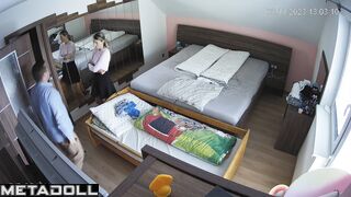 Scottish couple fuck in their bed wildly real spy cam
