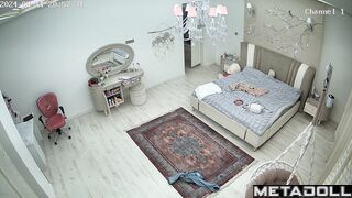 Horny American brunette wife with beautiful big tits in sexy underwear