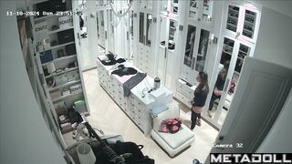 Naughty naked Italian step-mom fingers watching porn with a vibrator