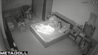 Amazing German couple having sex wildly in their bed spy cam