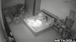 Amazing German couple having sex wildly in their bed spy cam
