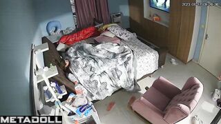 Sweet Dutch brunette aunt masturbates while watching bukkake porn