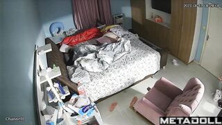 Sweet Dutch brunette aunt masturbates while watching bukkake porn