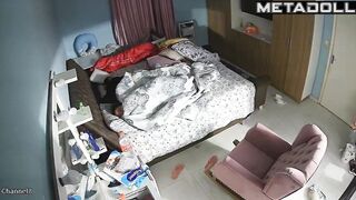 Sweet Dutch brunette aunt masturbates while watching bukkake porn