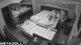 Amazing new couple having sex in the bedroom hidden IP camera