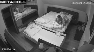 Amazing new couple having sex in the bedroom hidden IP camera