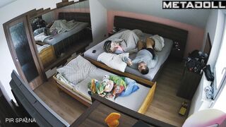 Amateur New Zealander couple fuck wildly in their bed voyeur cam