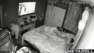 Fat Swedish brunette mature mom sex in the bedroom spy cam